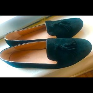 J Crew Cora Black Tassel Loafers